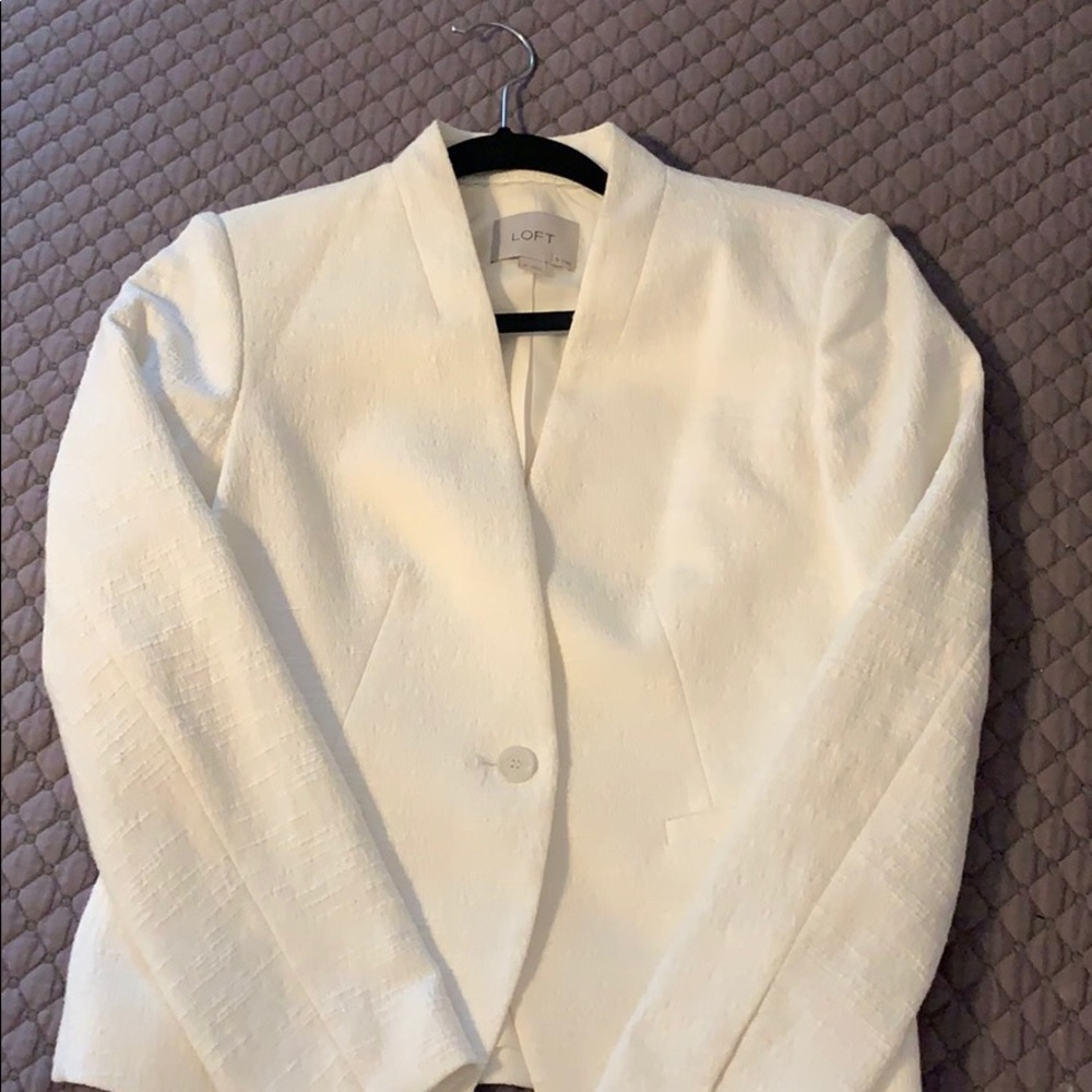 Cream fitted jacket